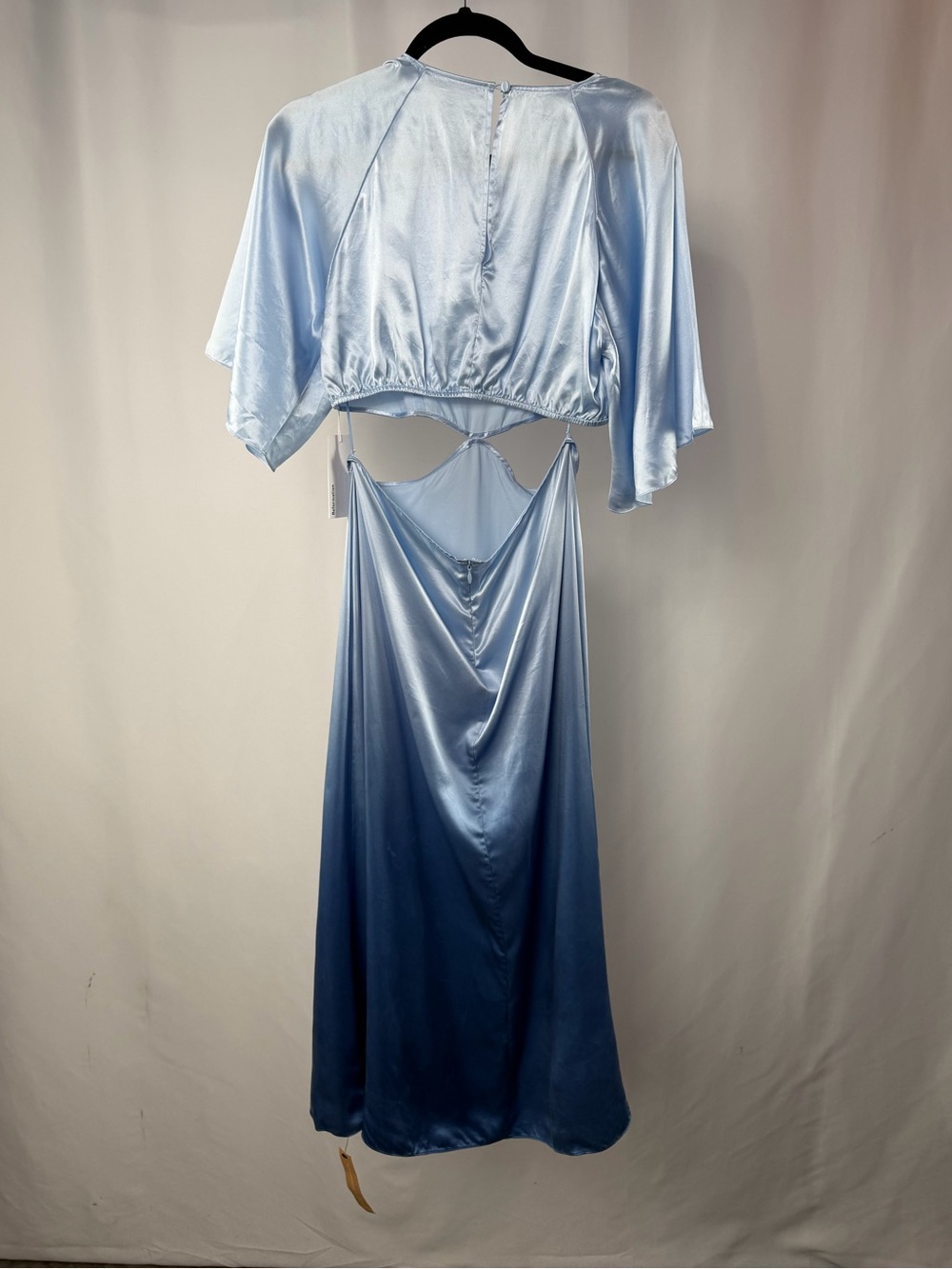 NWT Reformation Silk Cut Out Noemi Midi Dress in Ombré Blue Size 8 - Picture 8 of 11